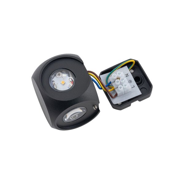 LED Wandleuchte IP54 Schwarz 4-flmg Lampe ALESSIO