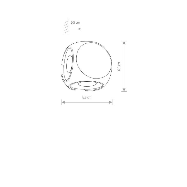 LED Wandleuchte IP54 Schwarz 4-flmg Lampe ALESSIO