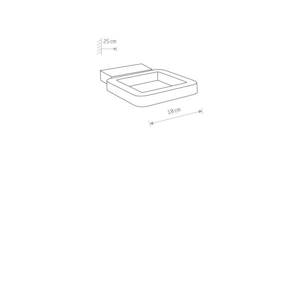LED Wandleuchte Schwarz Alu IP54 Lampe ALESSIA