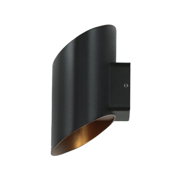Applique murale dextérieur LED Up Down en or noir IP54 5W