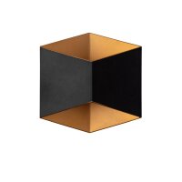 LED Wandlampe Außen in Schwarz Gold 3000K blendarm