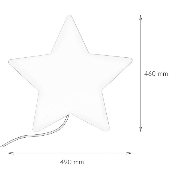 Lampadaire extérieur Blanc Étoile