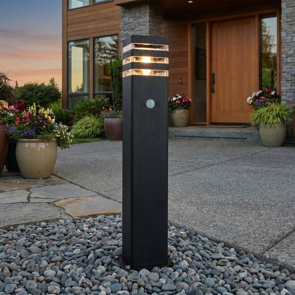 Lampadaire RIO noir aluminium 65cm extérieur Lampe