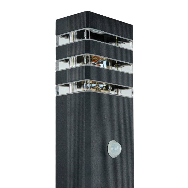 Lampadaire RIO noir aluminium 65cm extérieur Lampe