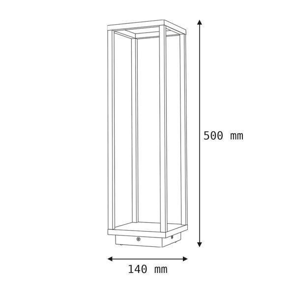 Lampadaire LED extérieur anthracite IP54 388lm élégant