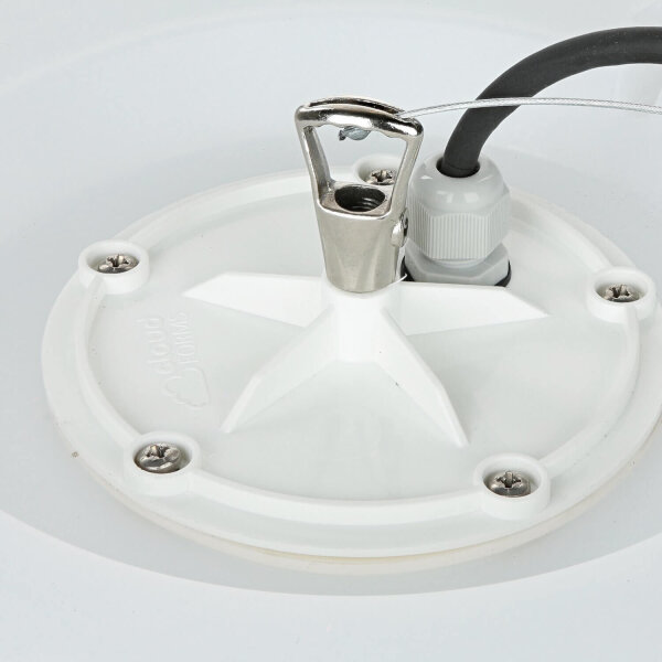 Suspension dextérieur Blanc rond Ø45cm