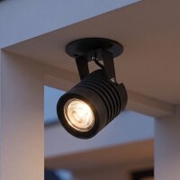 LED Strahler LIONEL Schwarz Alu IP54 Außenleuchte