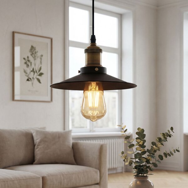Pendelleuchte Industrial Design in Bronze Esstisch Küche