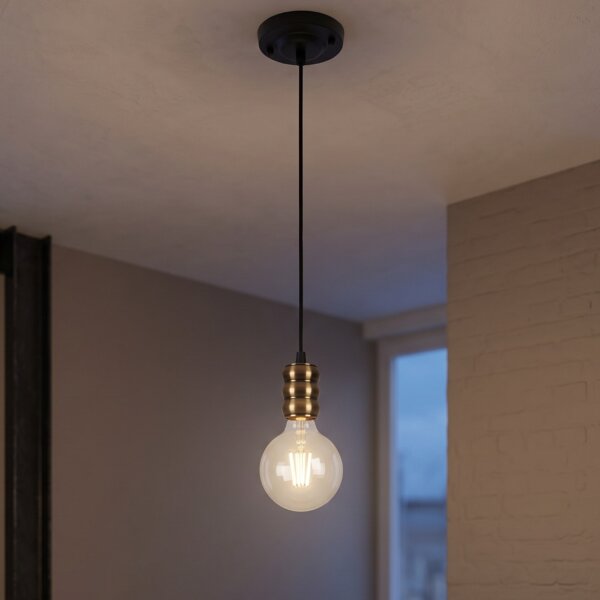 Lampe à suspendre réglable Vintage E27 en bronze