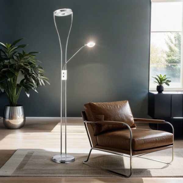Dimmbare LED Stehleuchte Modern Weiß