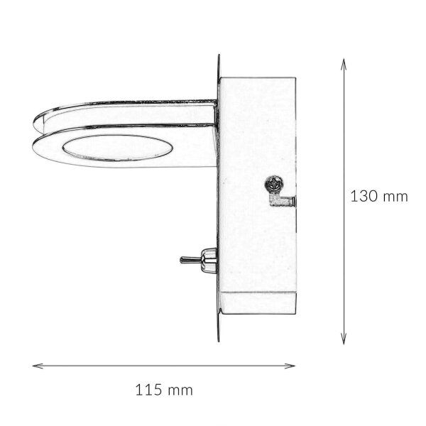 LED Wandleuchte Badezimmer 4000 K neutralweiß Chrom