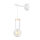 Applique murale Blanc Bois R&eacute;tro minimaliste E27