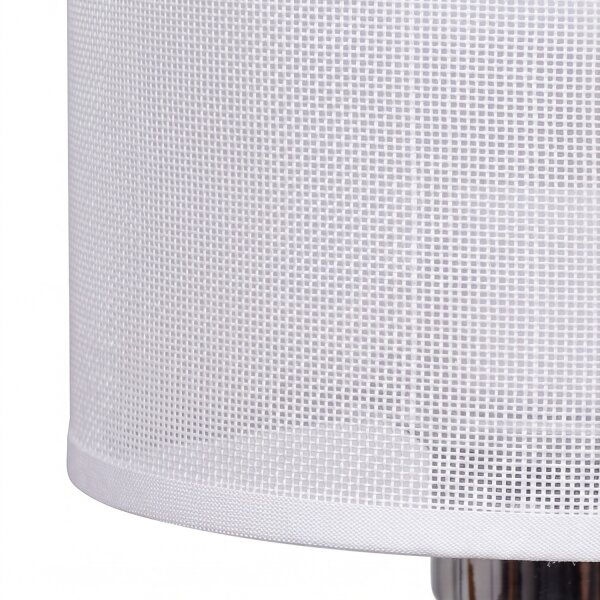 Applique murale Blanc Cristal Métal Tissu Abat-jour E27