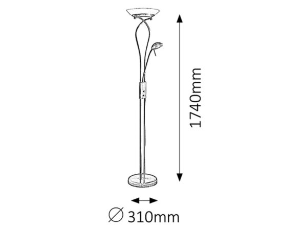 Lampadaire classique GAMMA couleur bronze