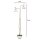 Lampadaire Or Antique Blanc Métal Verre 2 flammes