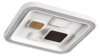 Plafonnier LED Dimmable Chrome Télécommande...