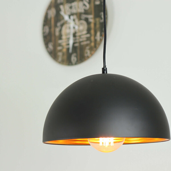 Loft Pendelleuchte schwarz/gold
