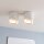 Plafonnier blanc métal design rond 2x GU10