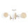 Plafonnier XXL Blanc M&eacute;tal Bois Design 4x E27