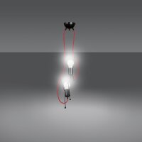 Lampe de chambre denfant Bobby Noir Rouge Aventure