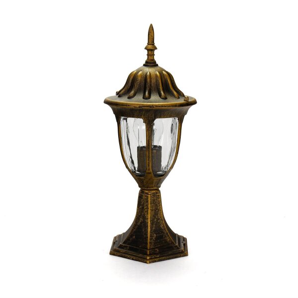 Lampe de socle extérieure Rustique en or 43 cm IP43