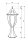 Lampe de socle extérieure Rustique en or 43 cm IP43