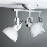 Projecteur rétro orientable blanc 3-flmg E14 GINA