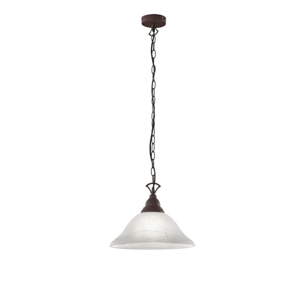 Suspension rustique Country couleur rouille