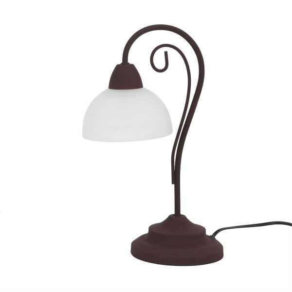 Lampe de table rustique Country couleur rouille
