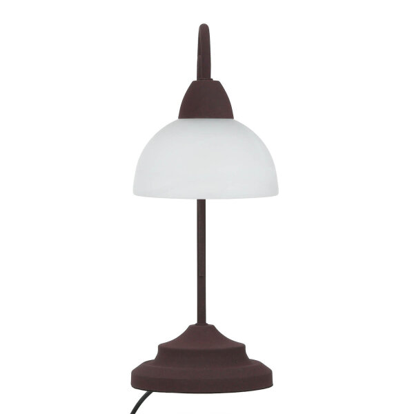 Lampe de table rustique Country couleur rouille