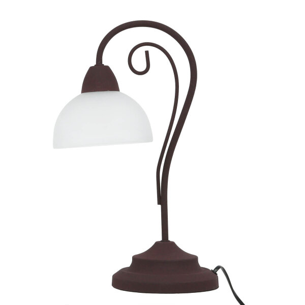 Lampe de table rustique Country couleur rouille