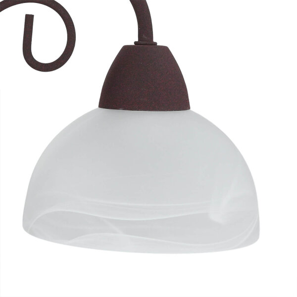 Lampe de table rustique Country couleur rouille