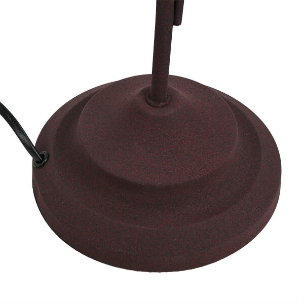 Lampe de table rustique Country couleur rouille