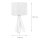 Noble lampe de table en bois Abat-jour en tissu gris 31cm Ø17cm