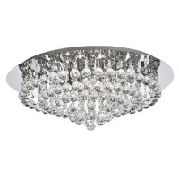 Lampe de plafond en cristal classique en chrome