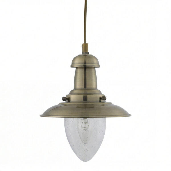 Suspension industrielle E27 couleur bronze