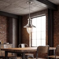 Lampe suspendue aspect argenté