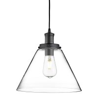 Lampe &agrave; suspendre vintage noire
