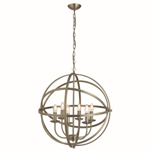 Lampe à suspendre en bronze 6-flmg