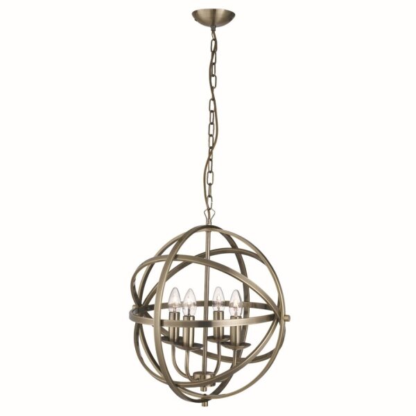 Lampe à suspendre en bronze 4-flmg