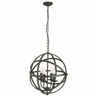 Lampe à suspendre en noir 4-flmg