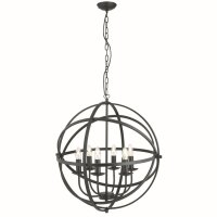 Lampe à suspendre en noir 6-flmg