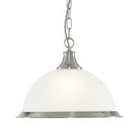 Pendelleuchte mit Glasschirm Silbern
