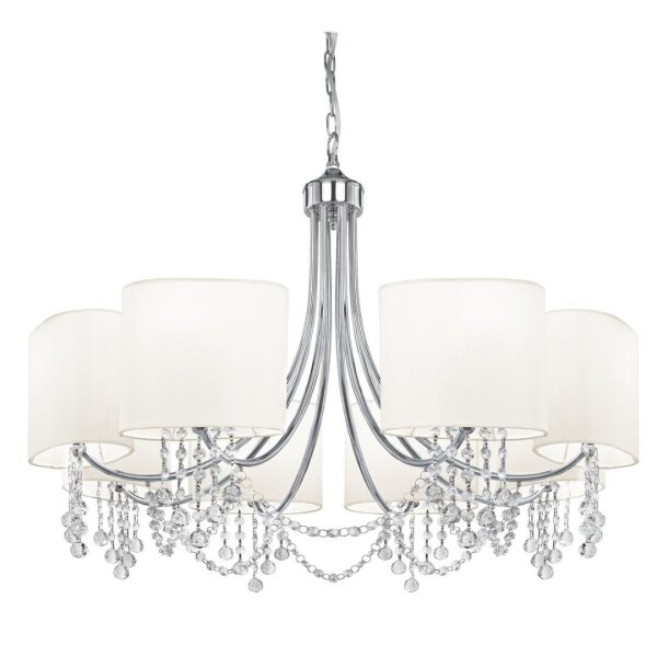 Lampe à suspendre 8-flmg. classique avec verre