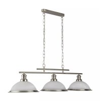 Lampe à suspendre BISTRO en argent 3-flmg.