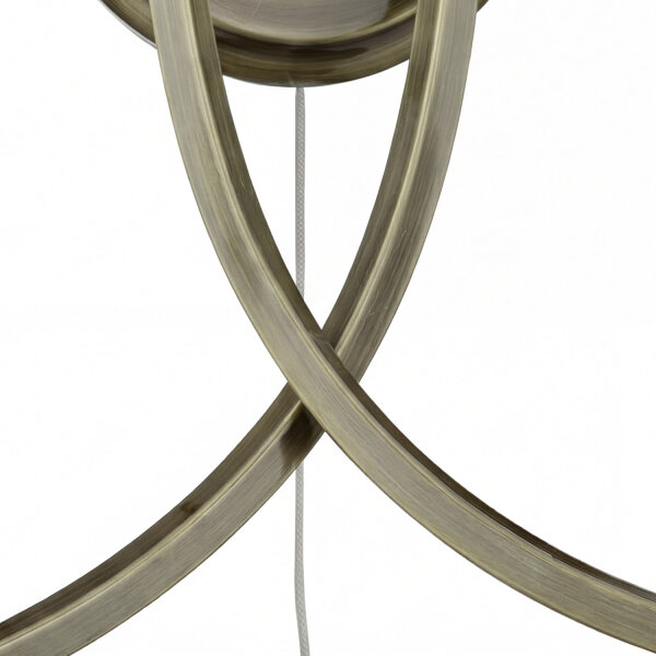 Moderne 2 flammige Wandleuchte antik messing