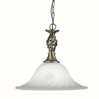Hängelampe Jugendstil Messing antik Glas E27...