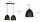 Elégante lampe à suspendre ANNIE Noir Rétro Table à manger
