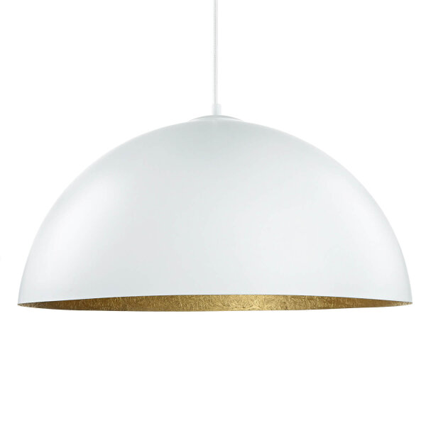 Lampe à suspendre moderne blanc or Ferra