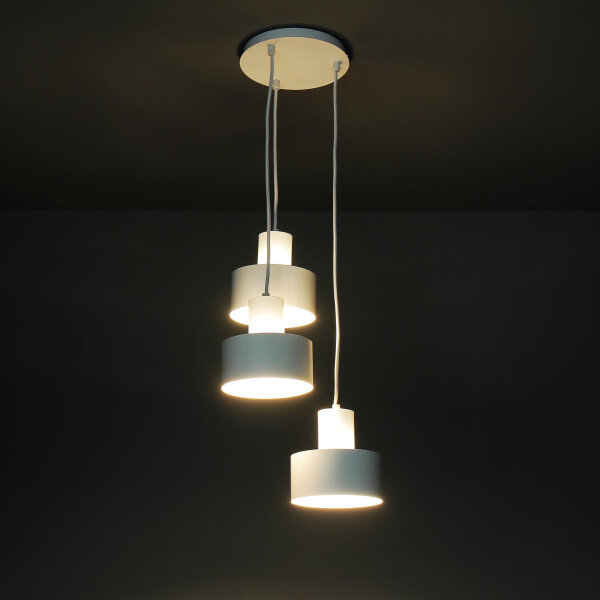 Suspension blanche Retro en forme dabat-jour